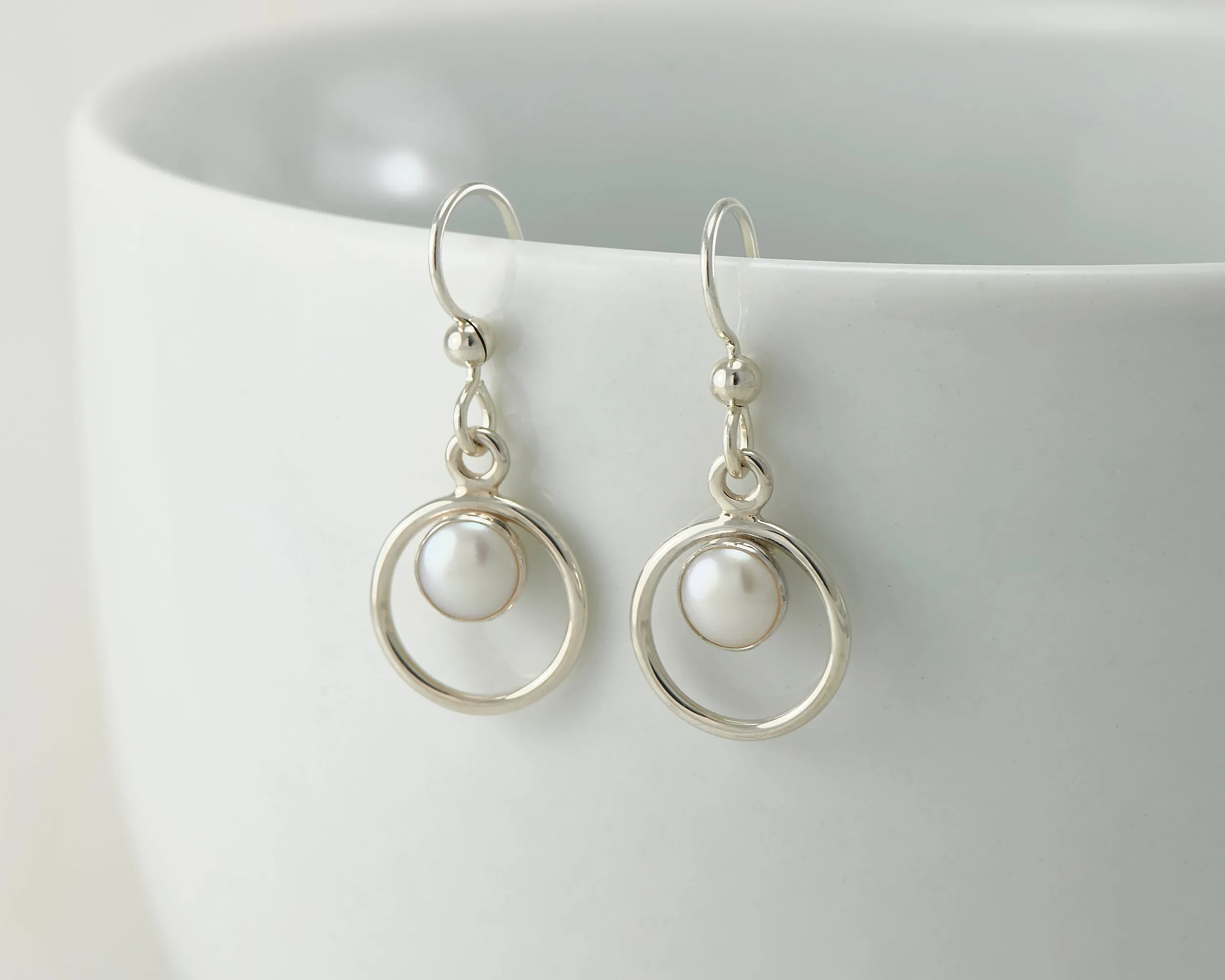 Pearl Hoop Earrings