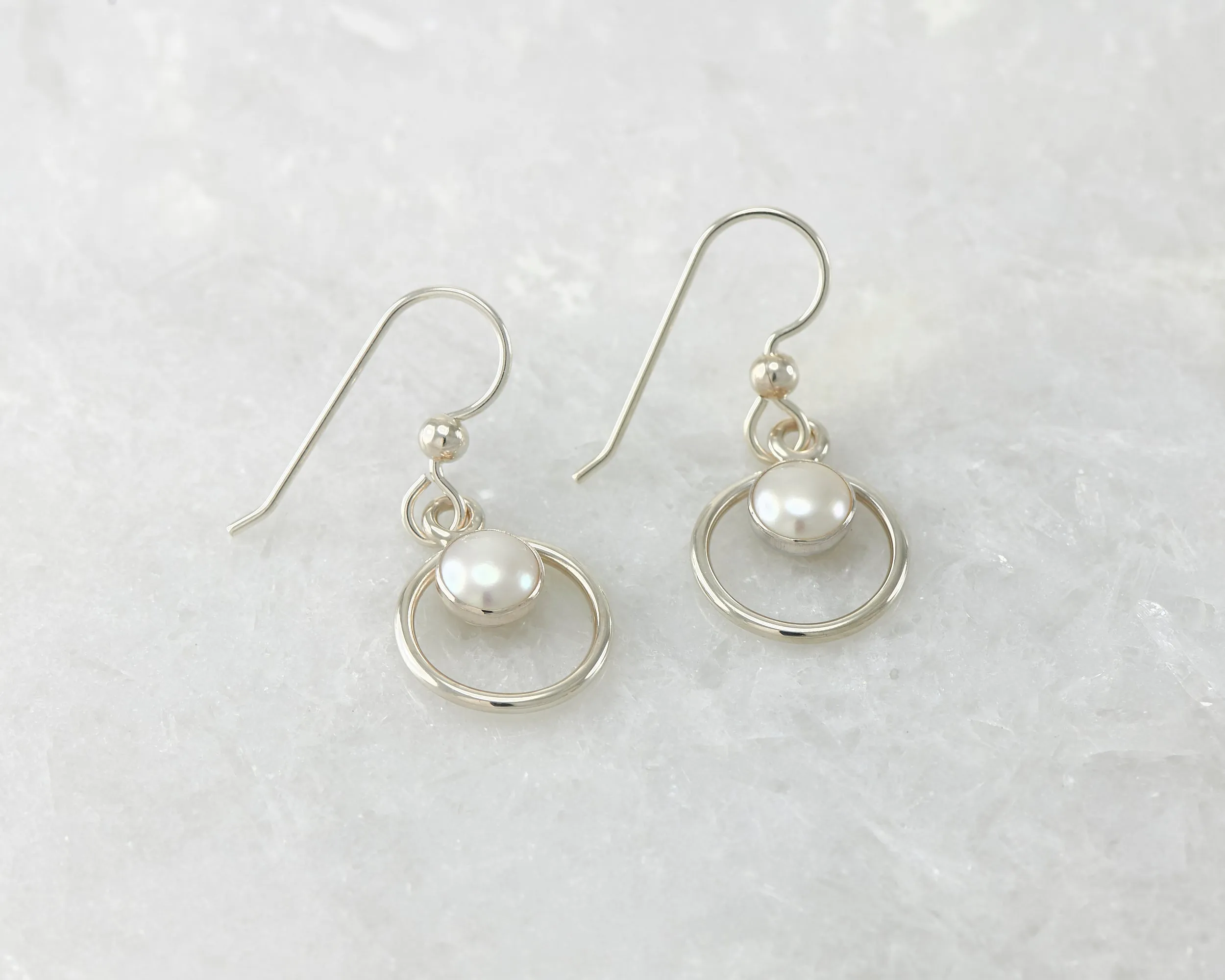 Pearl Hoop Earrings