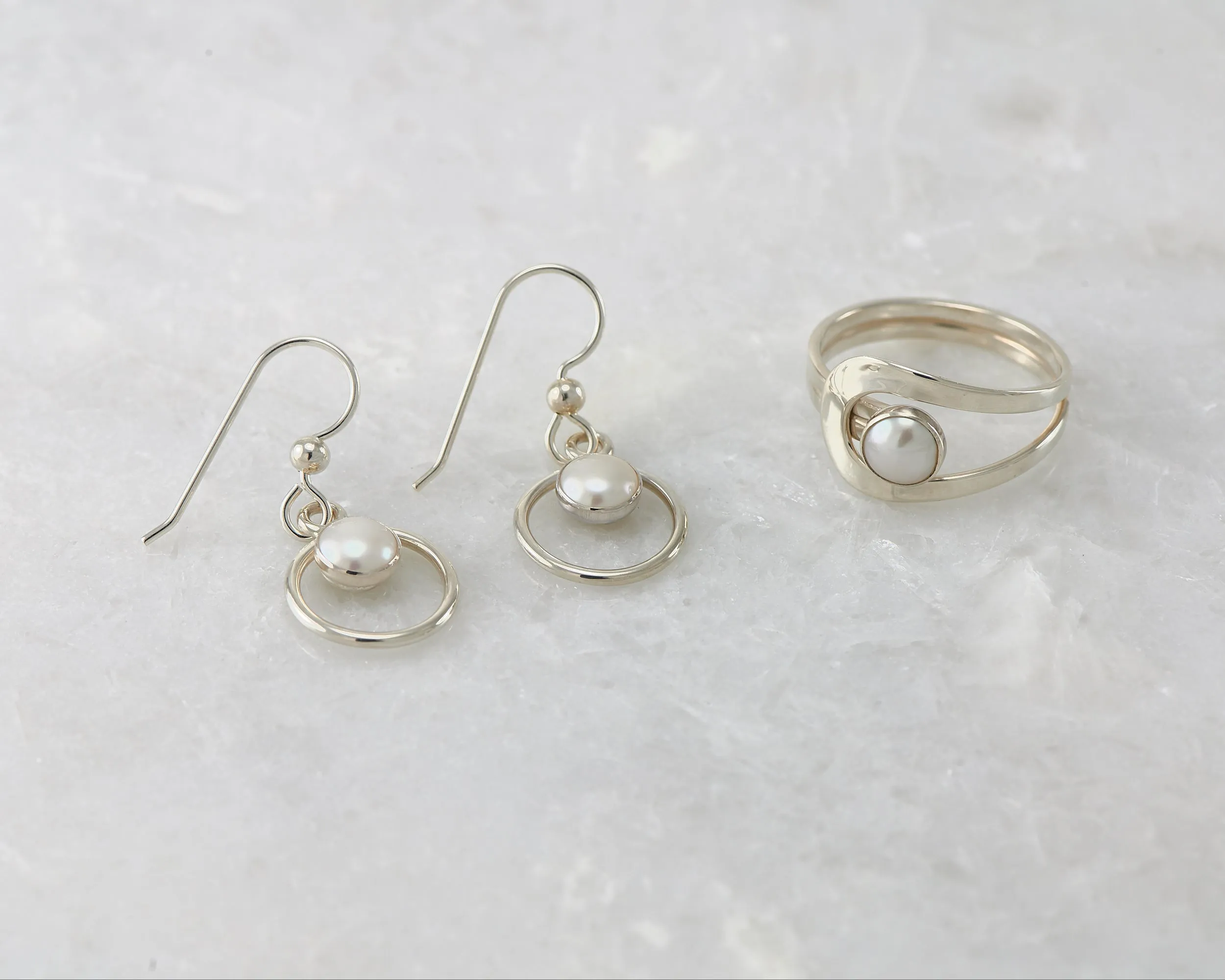 Pearl Hoop Earrings