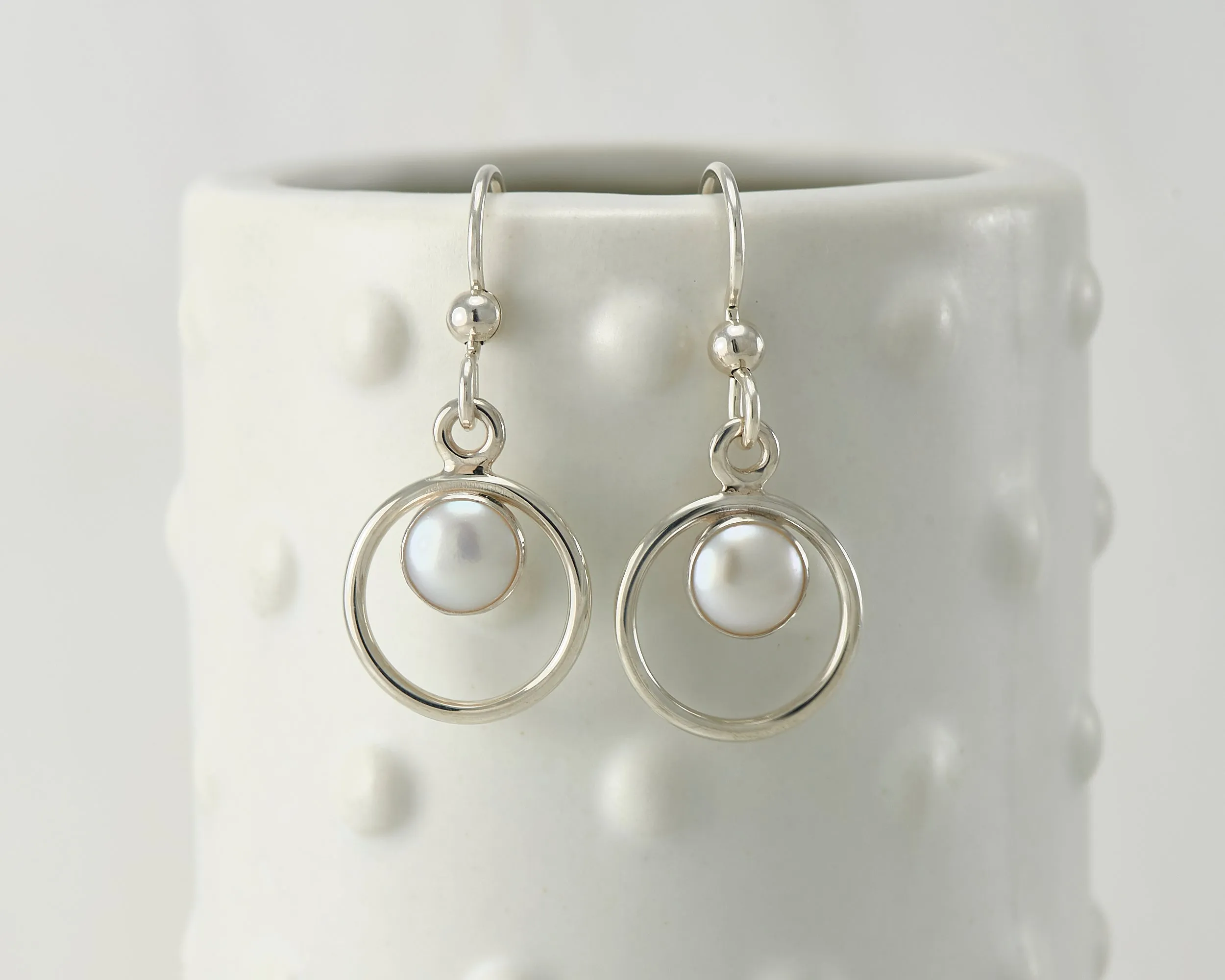 Pearl Hoop Earrings