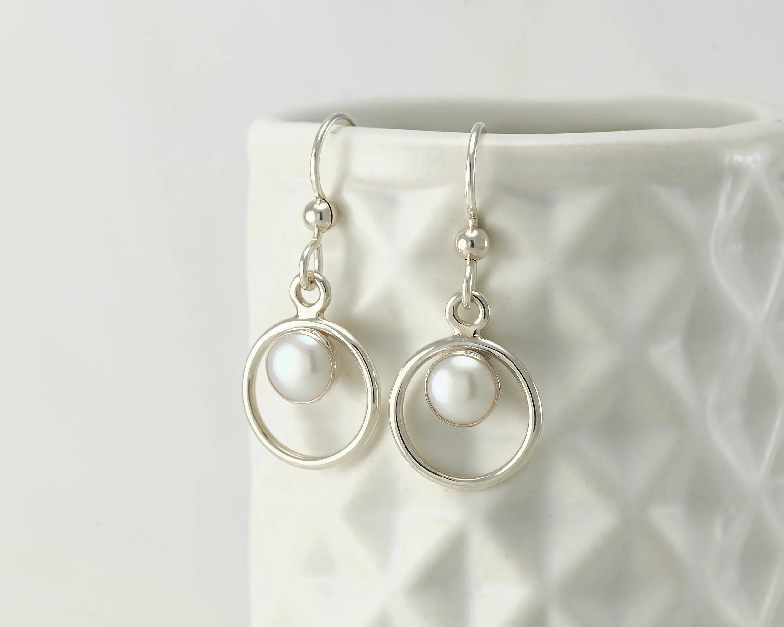 Pearl Hoop Earrings