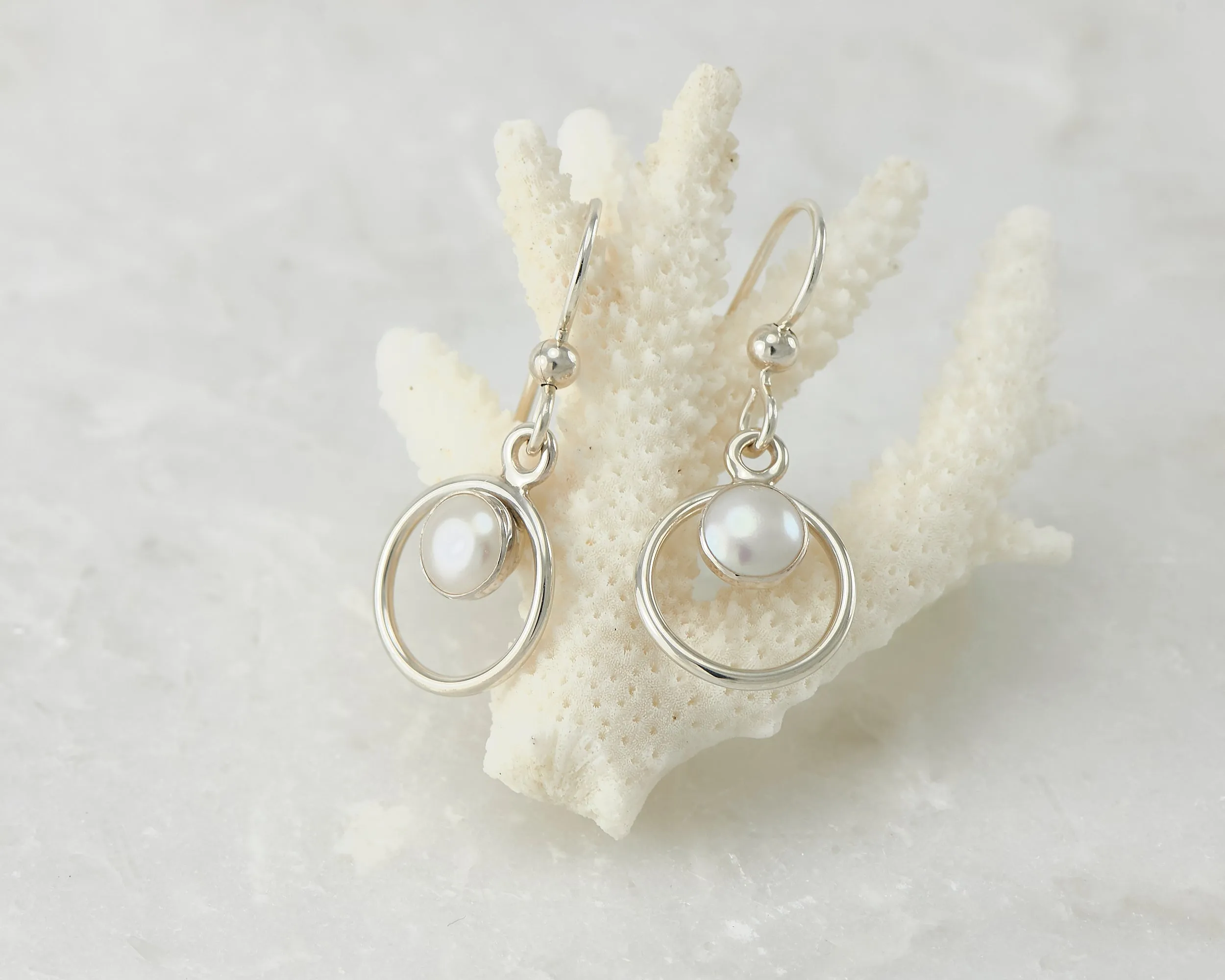 Pearl Hoop Earrings