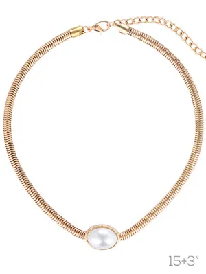 Pearl Omega Necklace