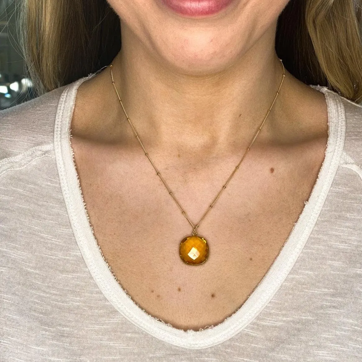 Perfect Gift Everyday Gemstone Pendant Necklace