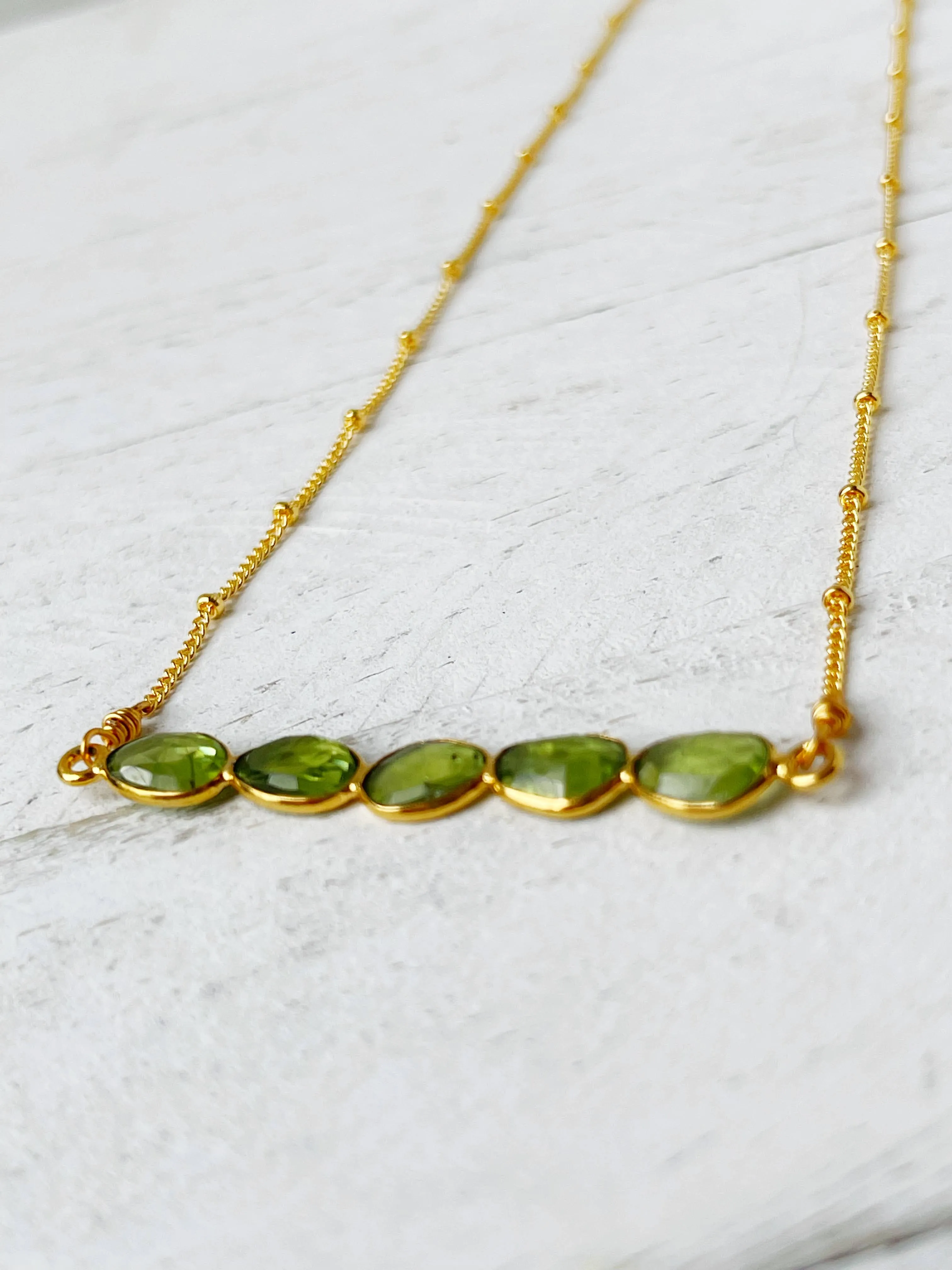 Peridot Gemstone Necklace