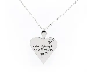 Personal Handwritten Silver Keepsake Necklace