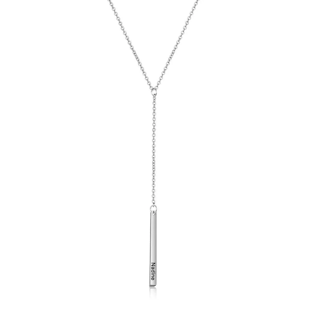 Personalized 1 Name Bar Pendants