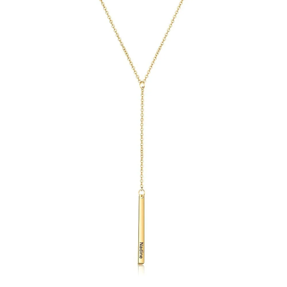 Personalized 1 Name Bar Pendants