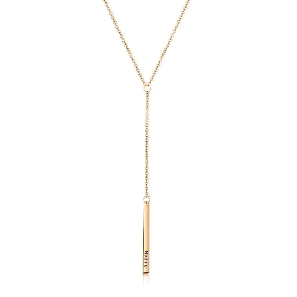 Personalized 1 Name Bar Pendants