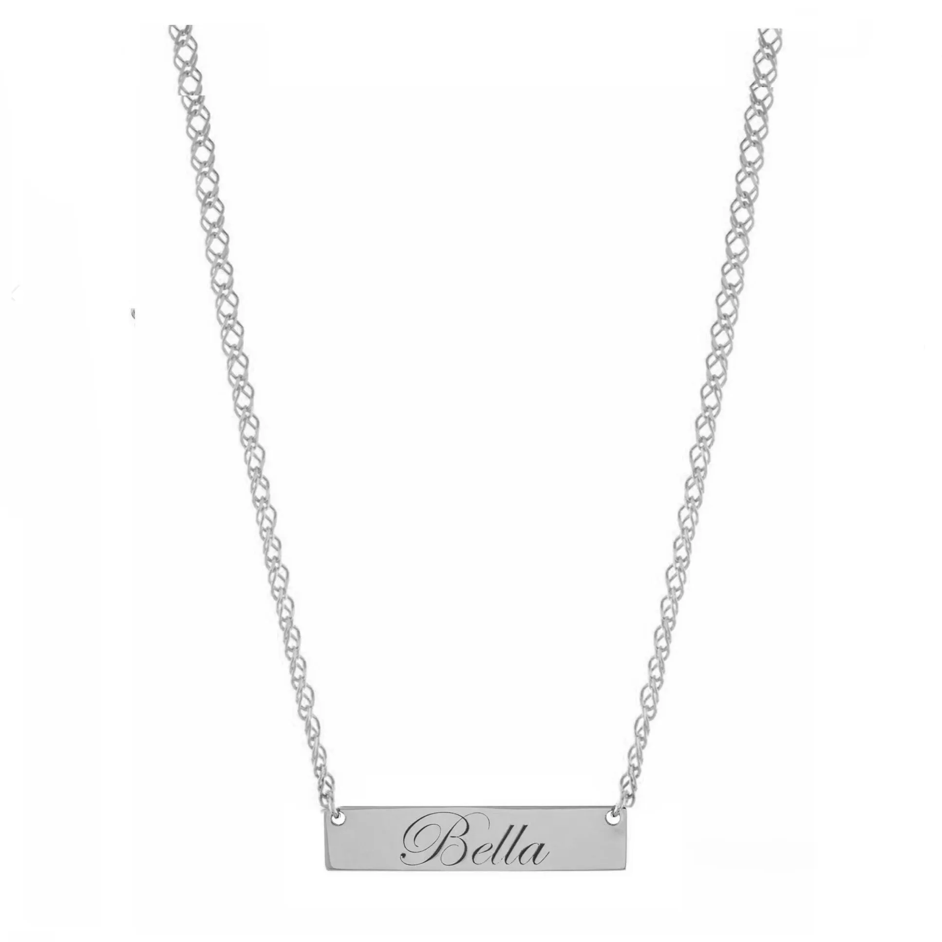 Personalized  Bar Script Name Necklace