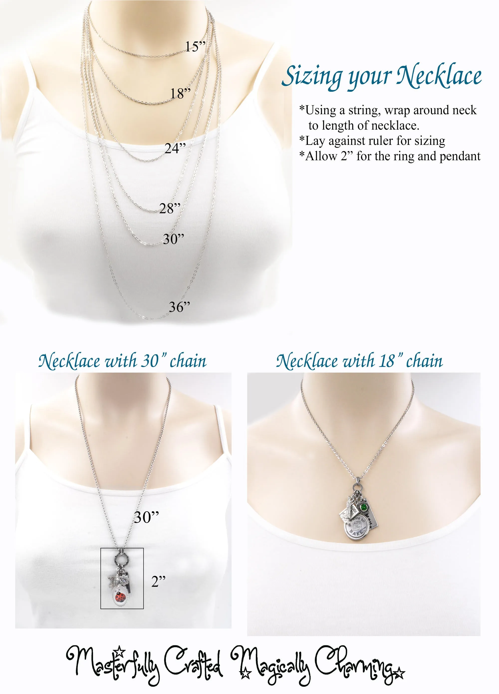 Personalized Black Nurse Necklace