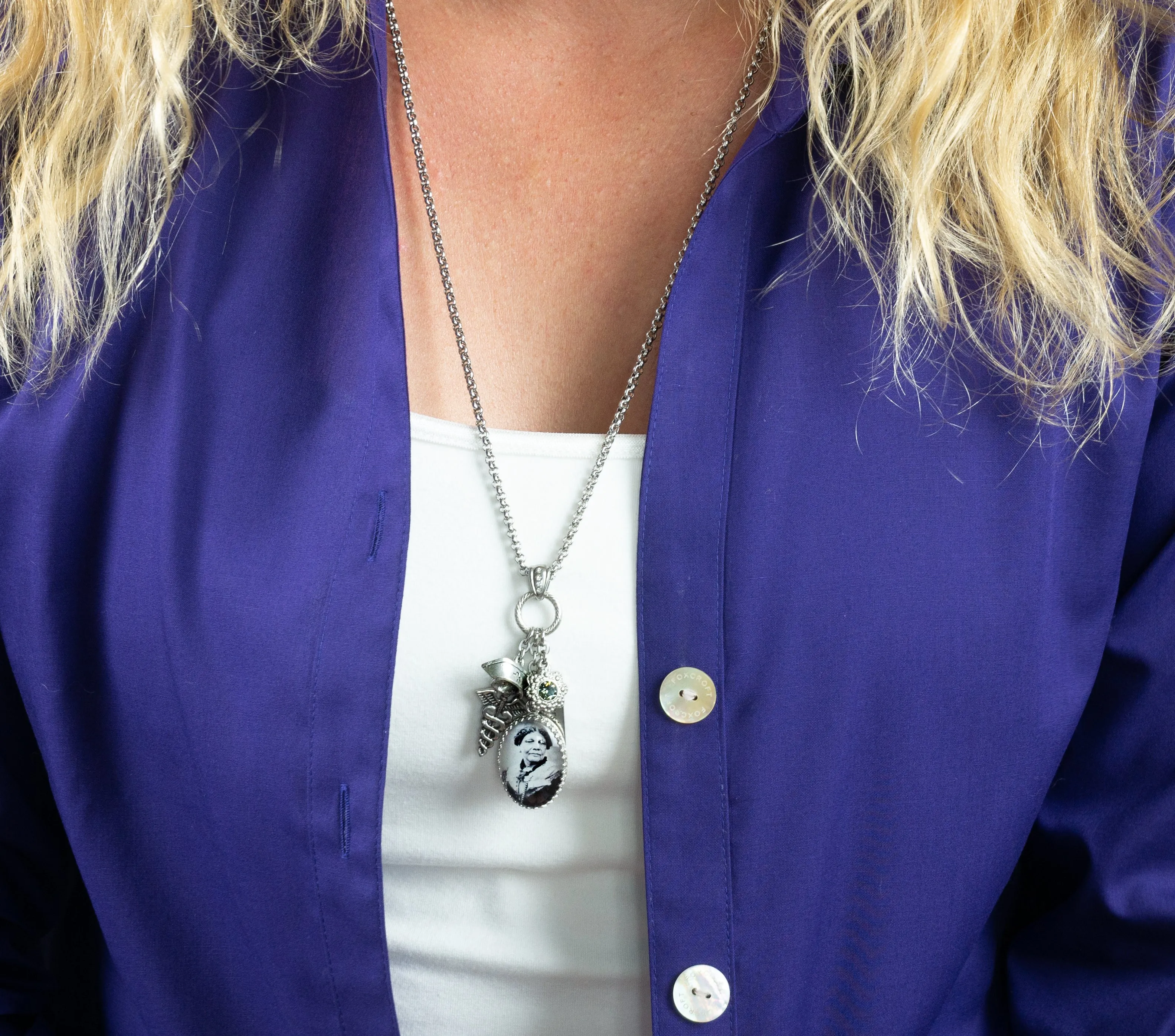 Personalized Black Nurse Necklace