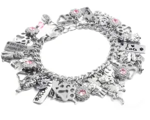 Personalized Cat Charm Bracelet