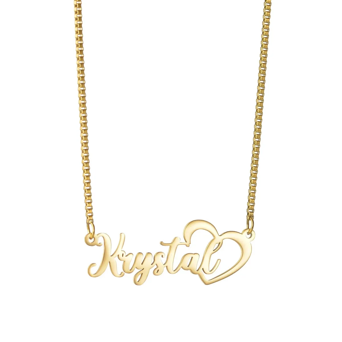 Personalized Custom Name Necklace With Heart Design For Women