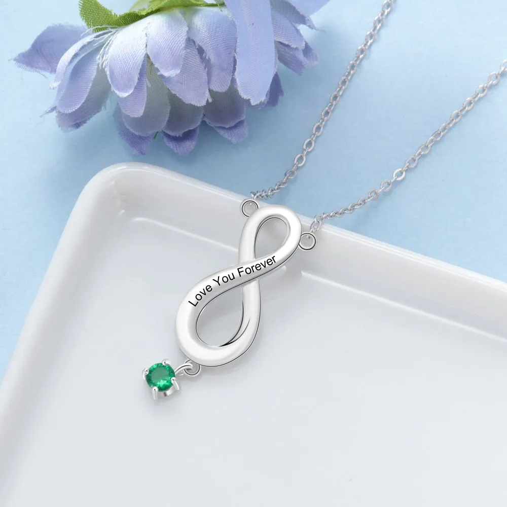Personalized Engraved Infinity Necklace