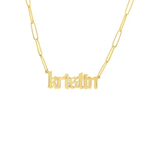 Personalized Gothic Name Necklace