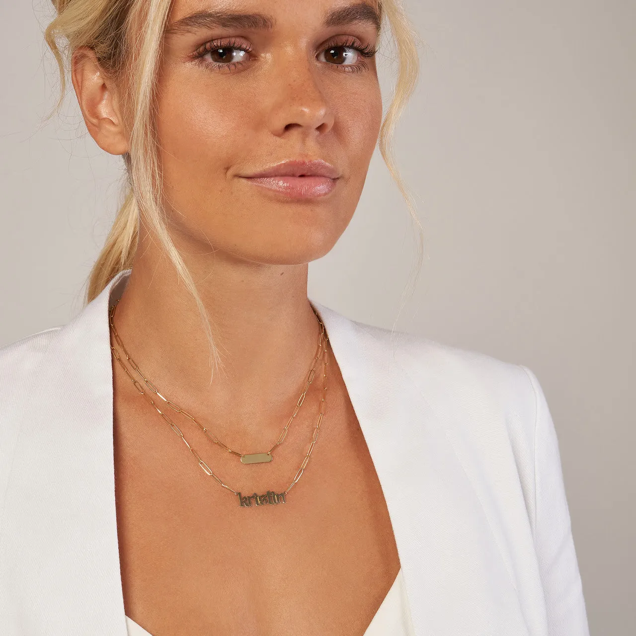 Personalized Gothic Name Necklace
