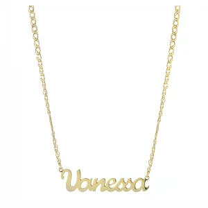 Personalized Horizontal Script Rombo Name Necklace