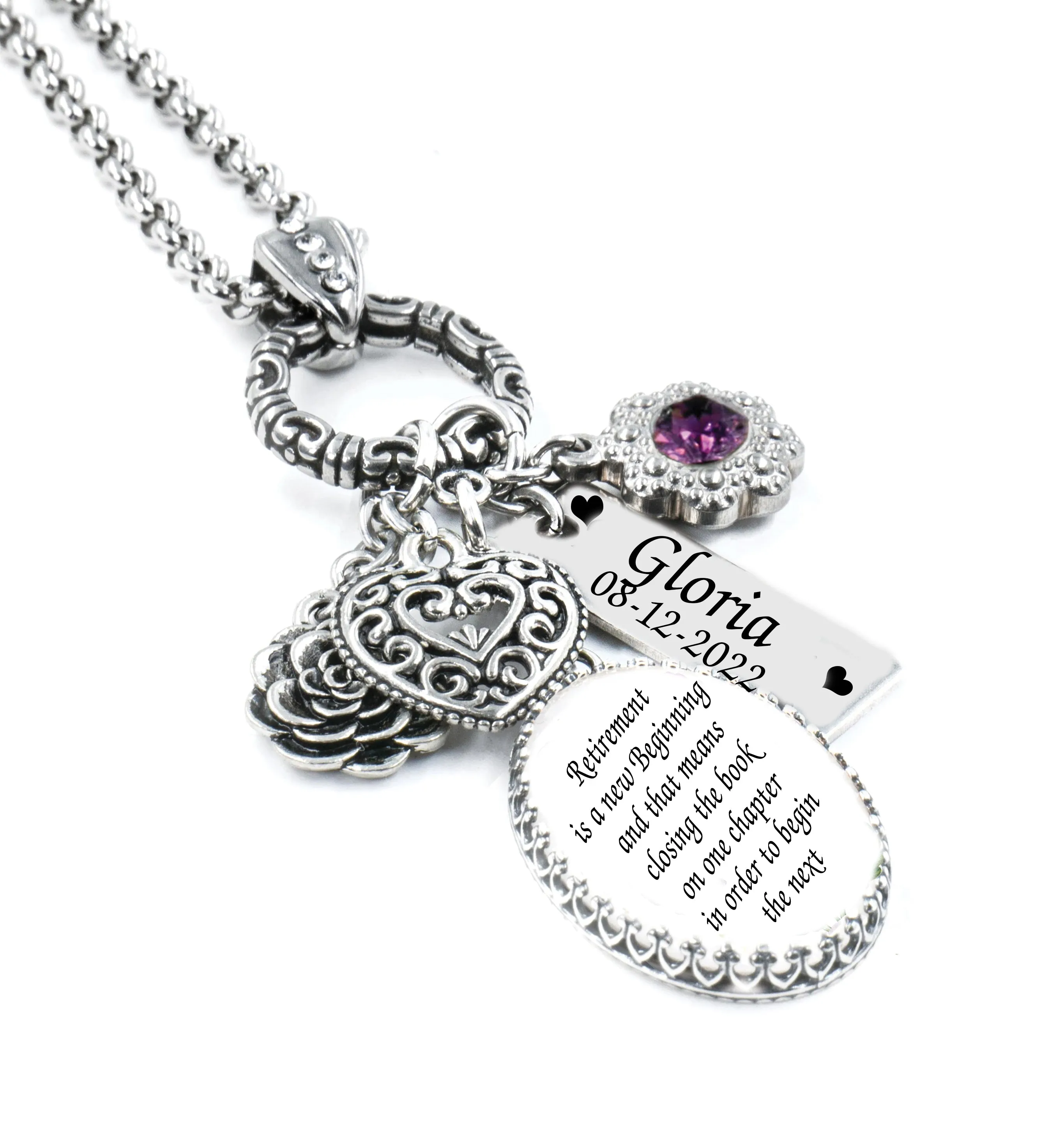 Personalized Retirement Necklace