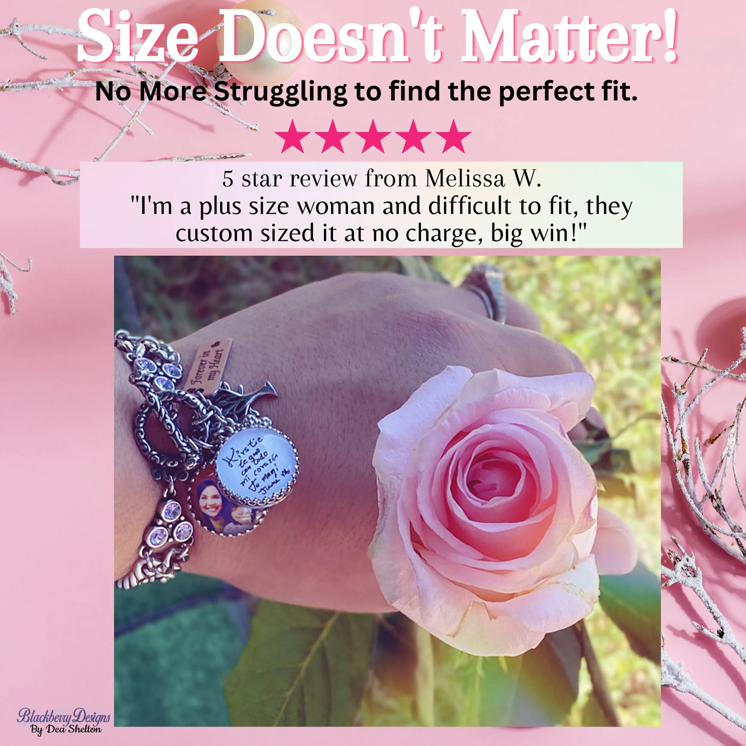 Personalized State Trooper Heart Bracelet