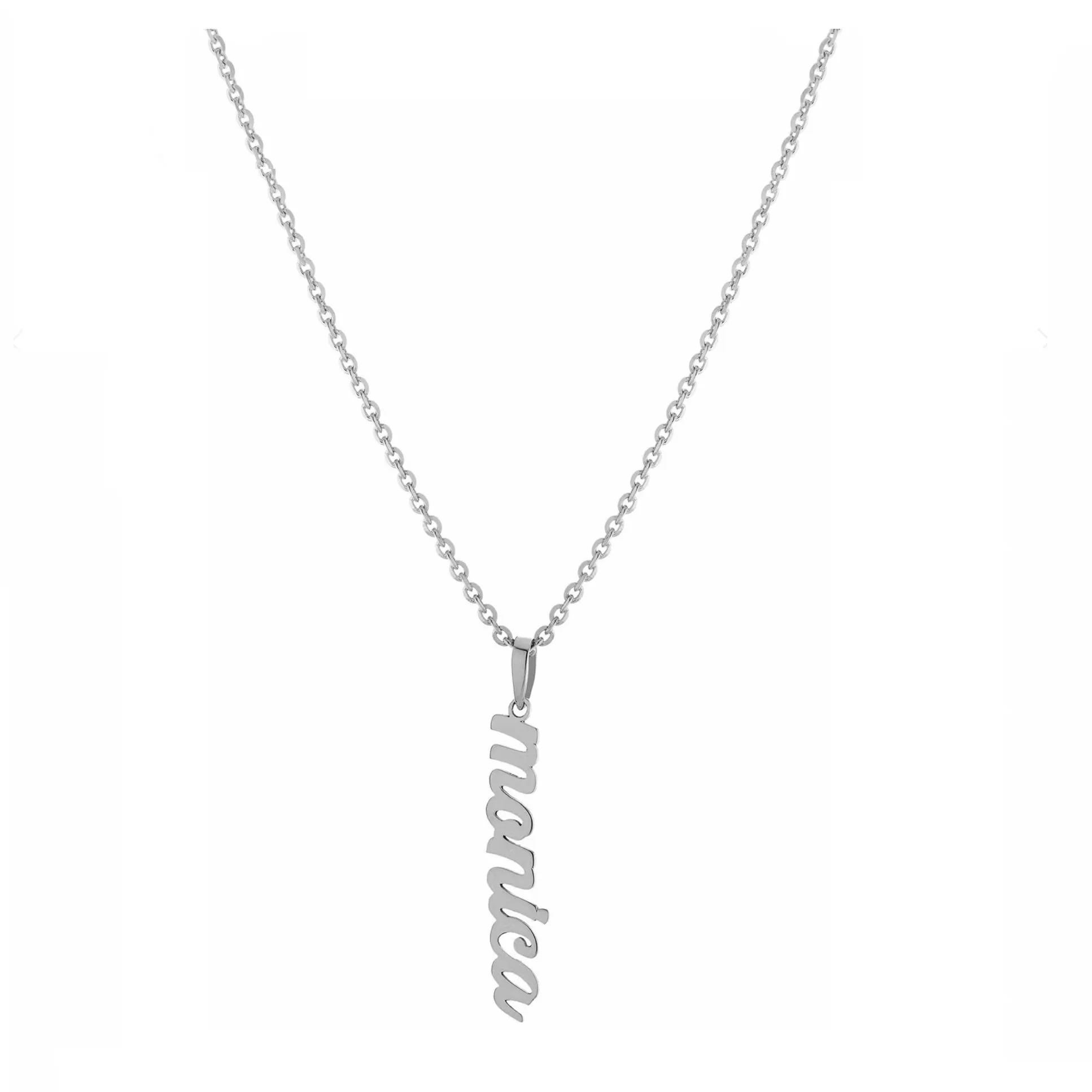 Personalized Vertical Script Name Necklace