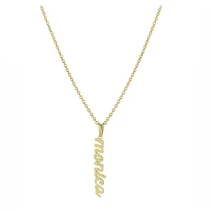 Personalized Vertical Script Name Necklace