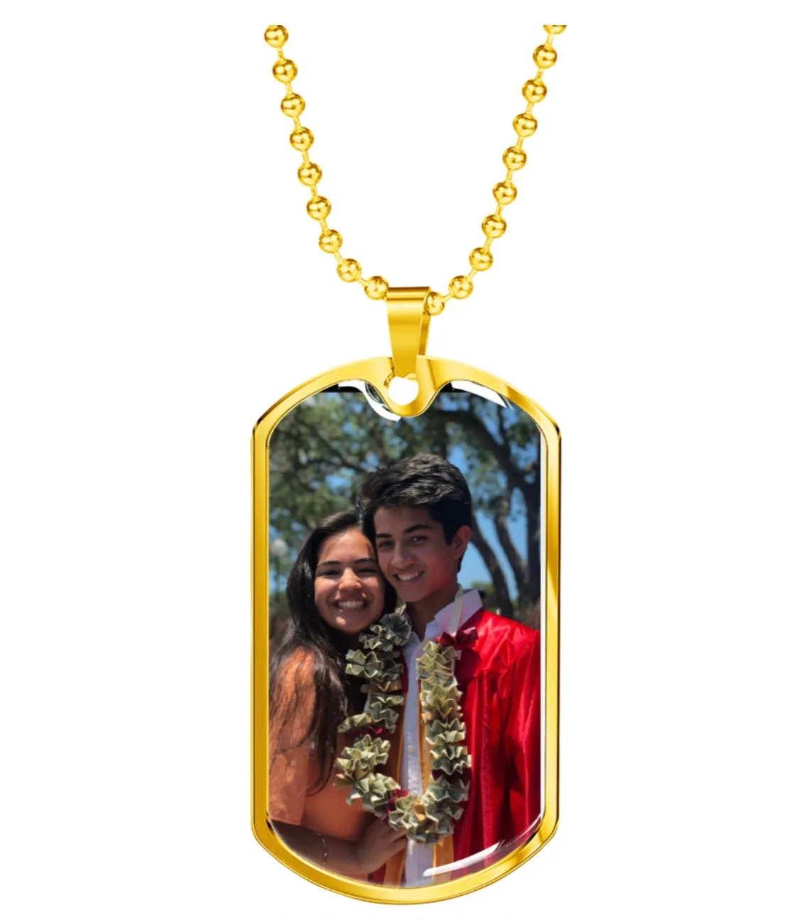Photo Graduation Necklace With Message Card