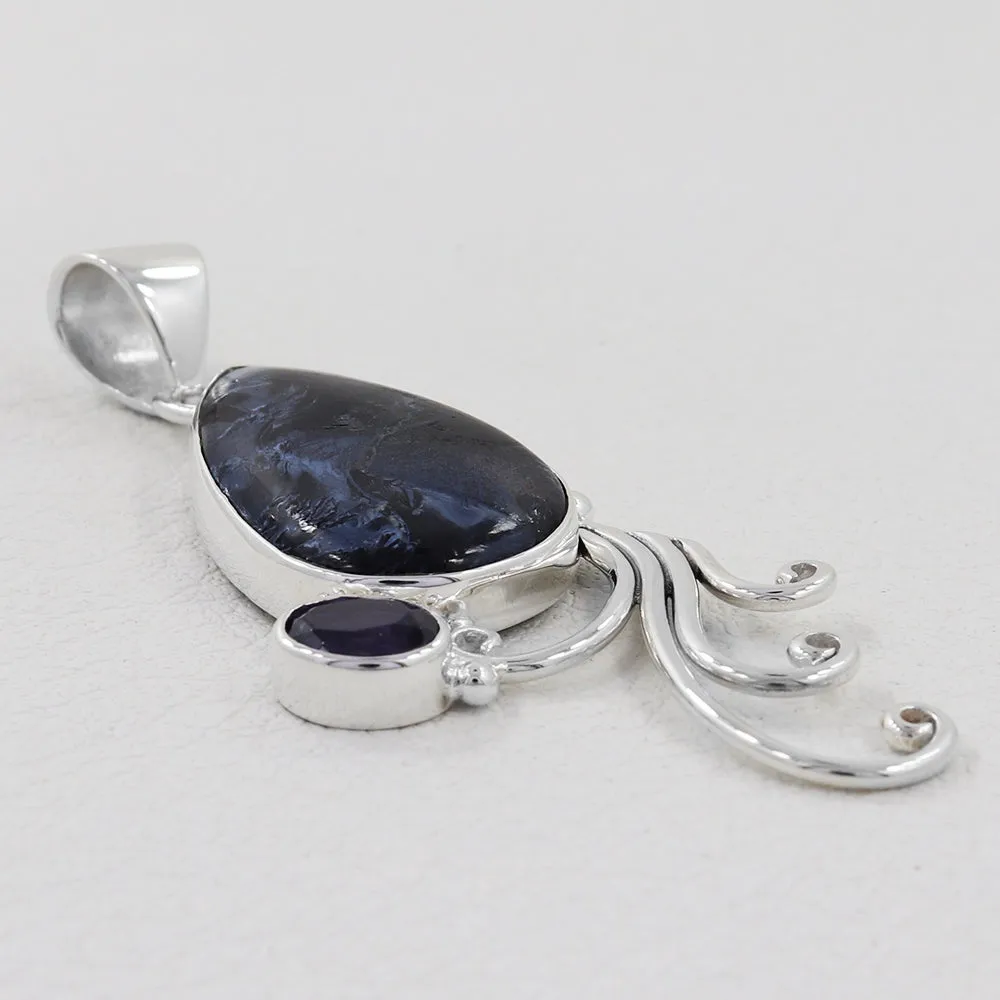 Pietersite Gemstone Silver Pendant