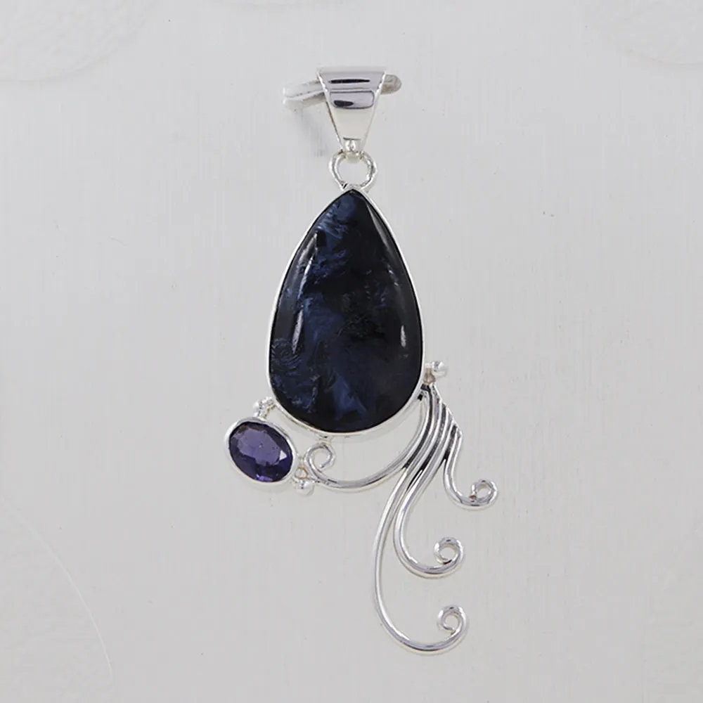 Pietersite Gemstone Silver Pendant