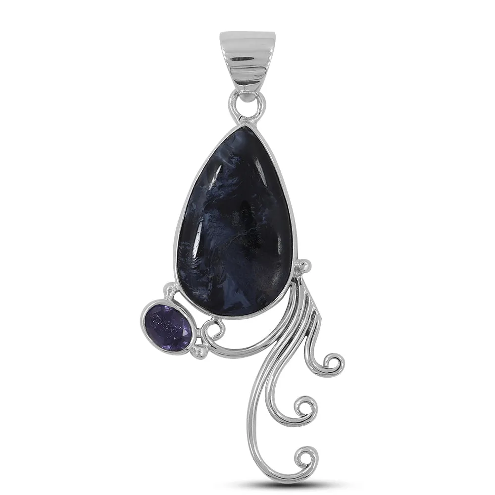 Pietersite Gemstone Silver Pendant