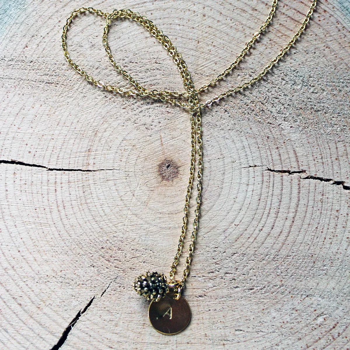 Pine Cone Charm Necklace
