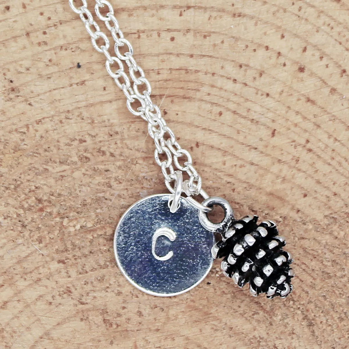 Pine Cone Charm Necklace