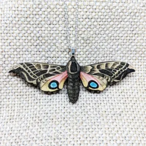 Pink Moth Necklace