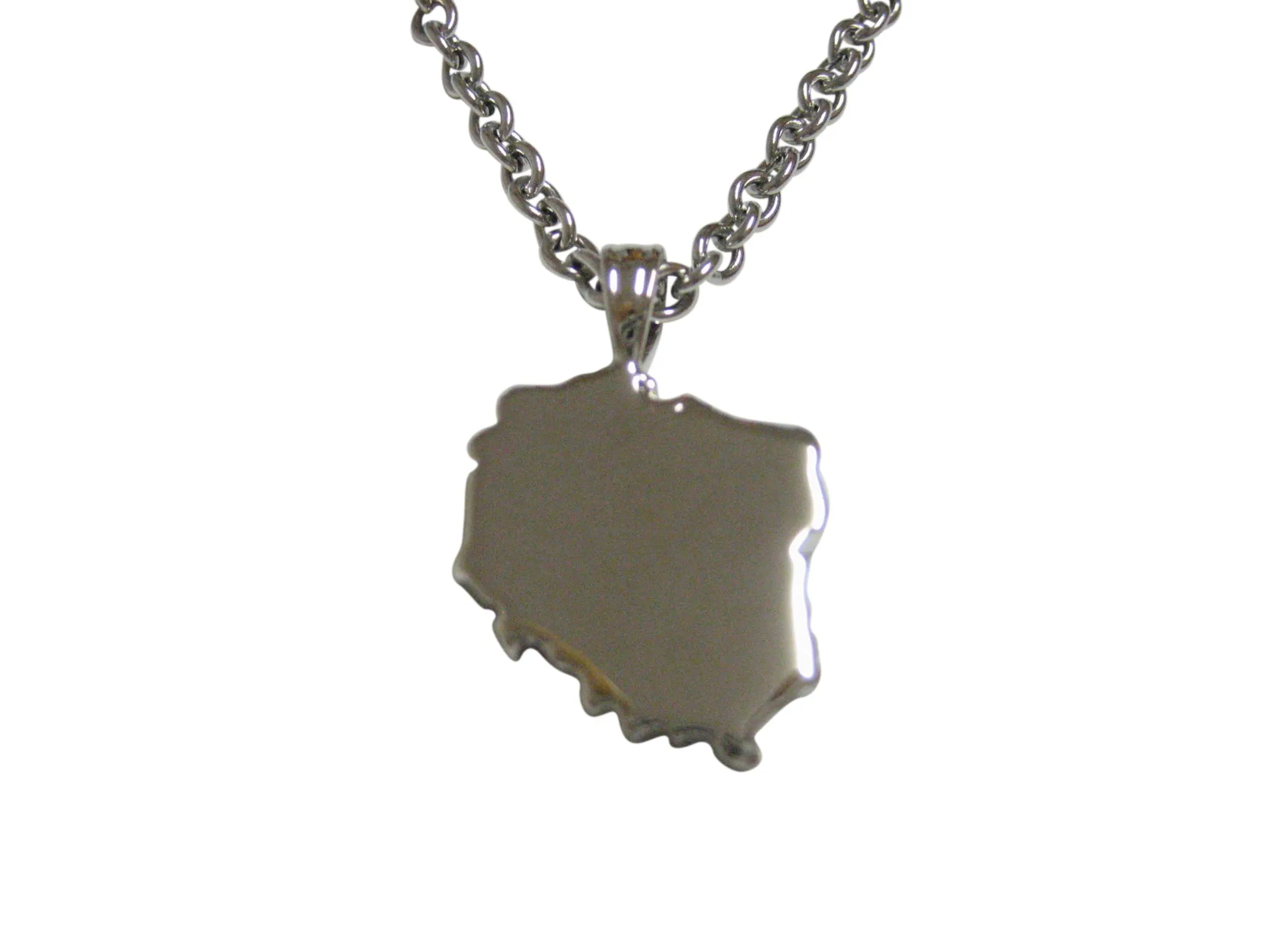 Poland Map Shape Pendant Necklace