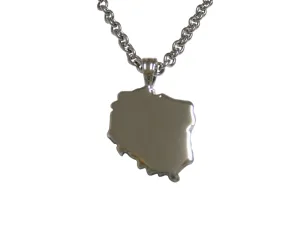 Poland Map Shape Pendant Necklace