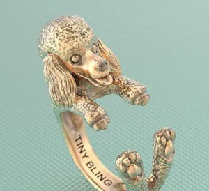 Poodle Breed Jewelry Cuddle Wrap Ring