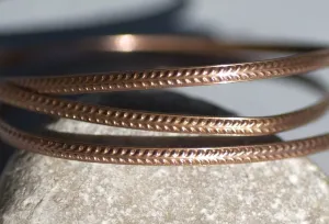 Pure Copper Ring Wire - Patterned Strip Shank 2.6mm