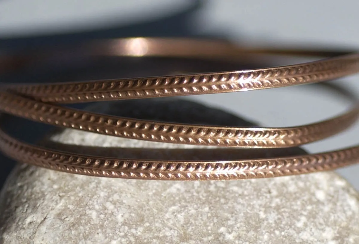 Pure Copper Ring Wire - Patterned Strip Shank 2.6mm