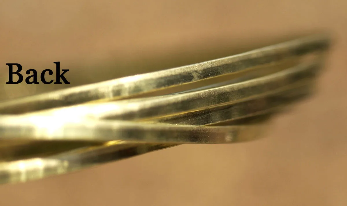 Raw Brass patterned wire for making rings and bangle bracelets, gallery wire