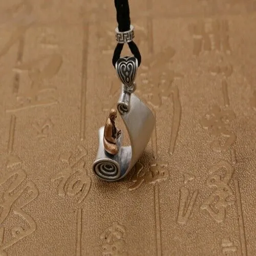 Real 925 Sterling Silver Pendant Buddha Jewelry