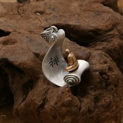 Real 925 Sterling Silver Pendant Buddha Jewelry