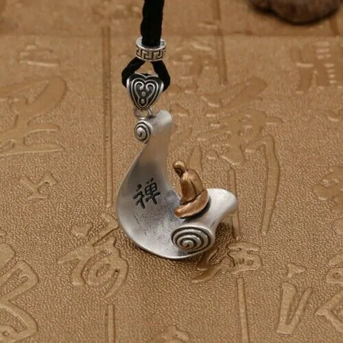 Real 925 Sterling Silver Pendant Buddha Jewelry