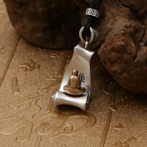 Real 925 Sterling Silver Pendant Buddha Jewelry