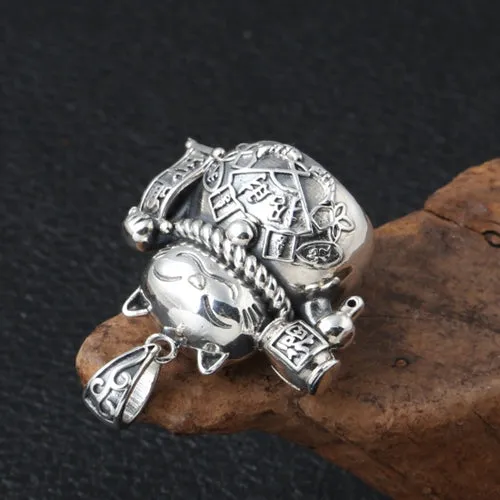 Real 925 Sterling Silver Pendant Cat Jewelry