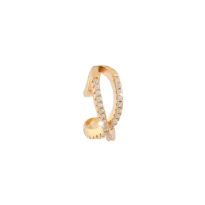 Rebecca, Earring Cuff Yellow Gold , One Size