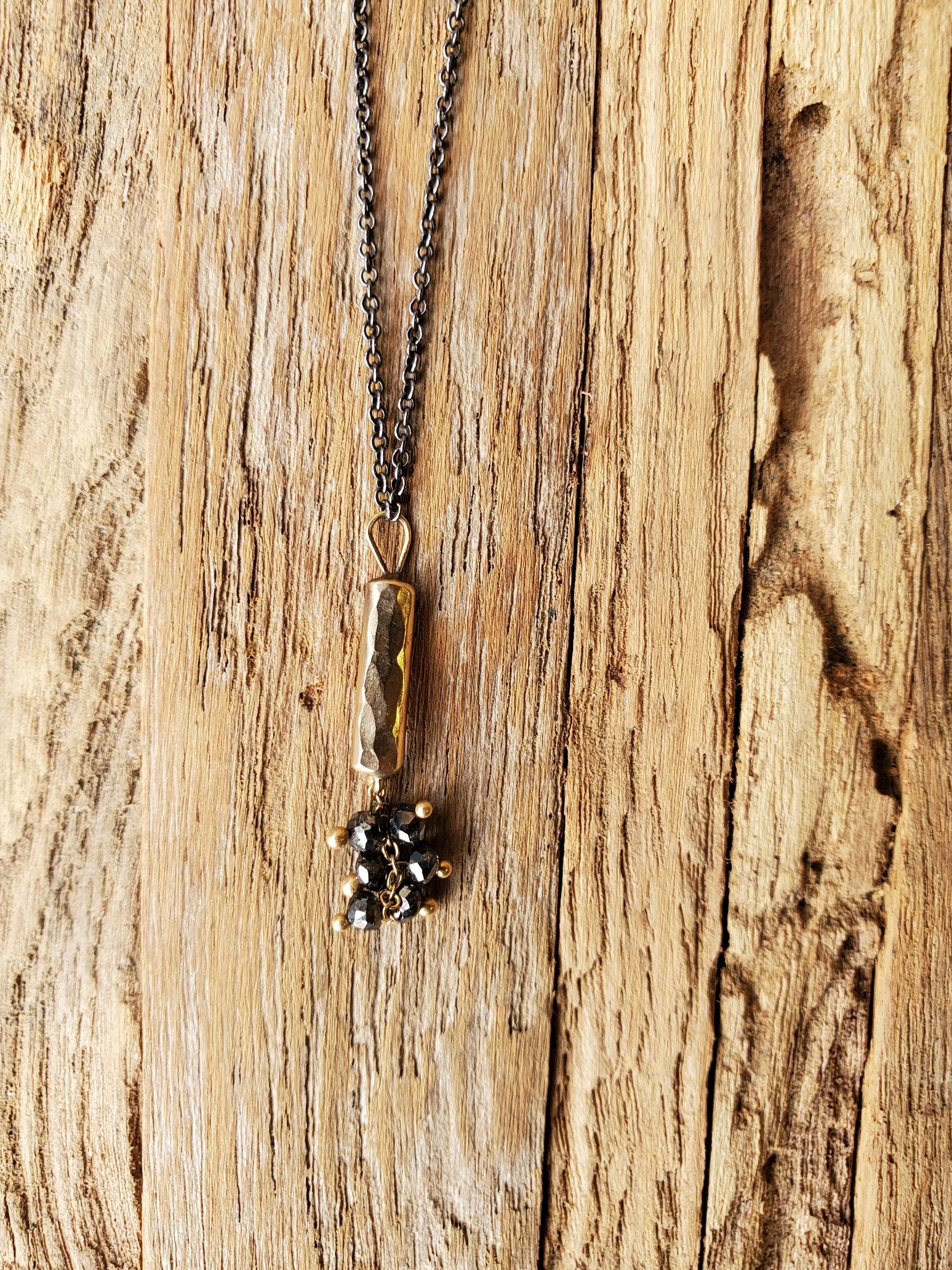 Rebecca Overmann 14K/18K Pendant Black Diamond Necklace
