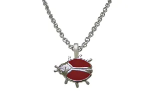 Red Bug Insect Pendant Necklace