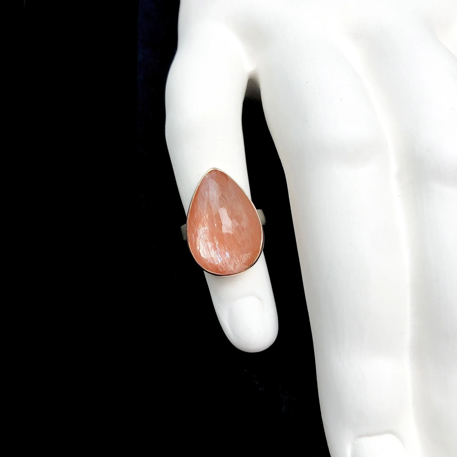 Red Rutilated Quartz Ring