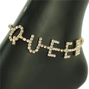 Rhinestones Queen Anklet