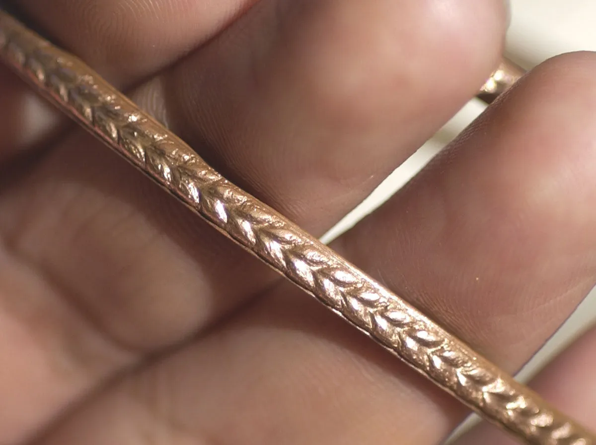 Ring Stock, Ring Shank, Textured Metal Wire, Jewelry wire 3.4mm - For Rings Bracelets Pendants Earrings, Wire wrapped Jewelry